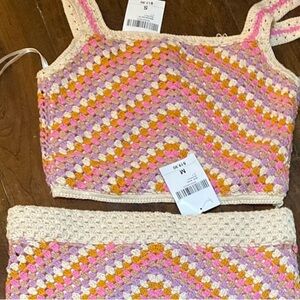 forever 21  Grannycore Granny Square Nwt Festival Boho  size S